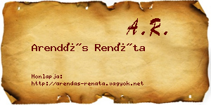 Arendás Renáta névjegykártya
