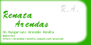 renata arendas business card